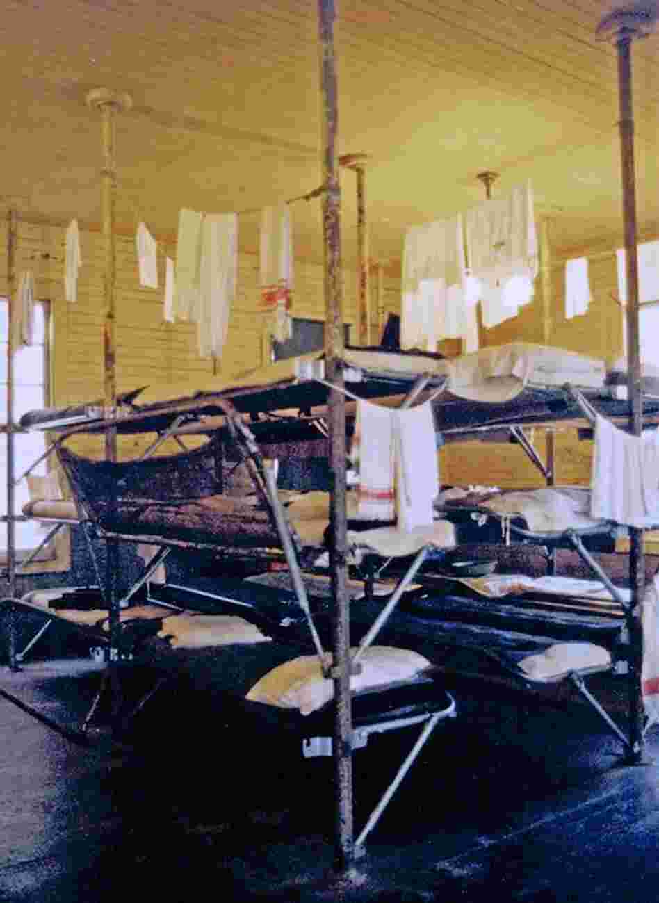 A photo of the refurbished women's quarters of the Angel Island Immigration Station's detention barracks, taken in the 1980s. 