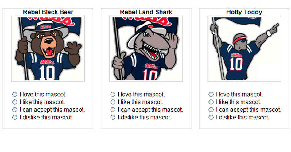 mascot choices Ole Miss mascot choices Ole Miss