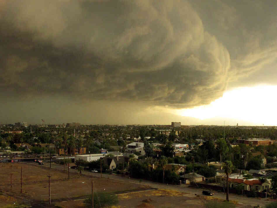 Storm clouds above Phoenix earlier this week. Storm clouds above Phoenix earlier this week.