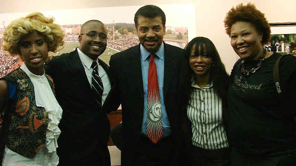 Writer Jamila Bey poses with others at an event for skeptics at Howard University. Writer Jamila Bey poses with others at an event for skeptics at Howard University.