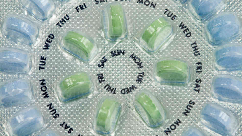 A package of birth control pills seen close up. A package of birth control pills seen close up.
