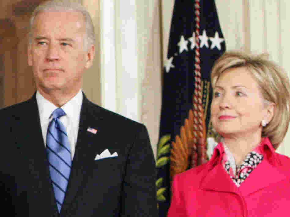 Joe Biden and Hillary Clinton. Joe Biden and Hillary Clinton.