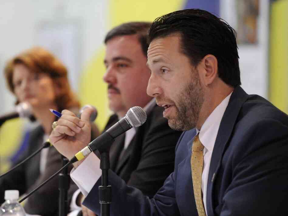 Joe Miller at Senate debate Joe Miller at Senate debate