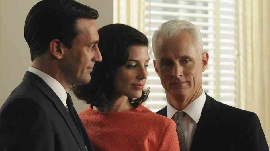 Jon Hamm, Jessica Pare, John Slattery Jon Hamm, Jessica Pare, John Slattery