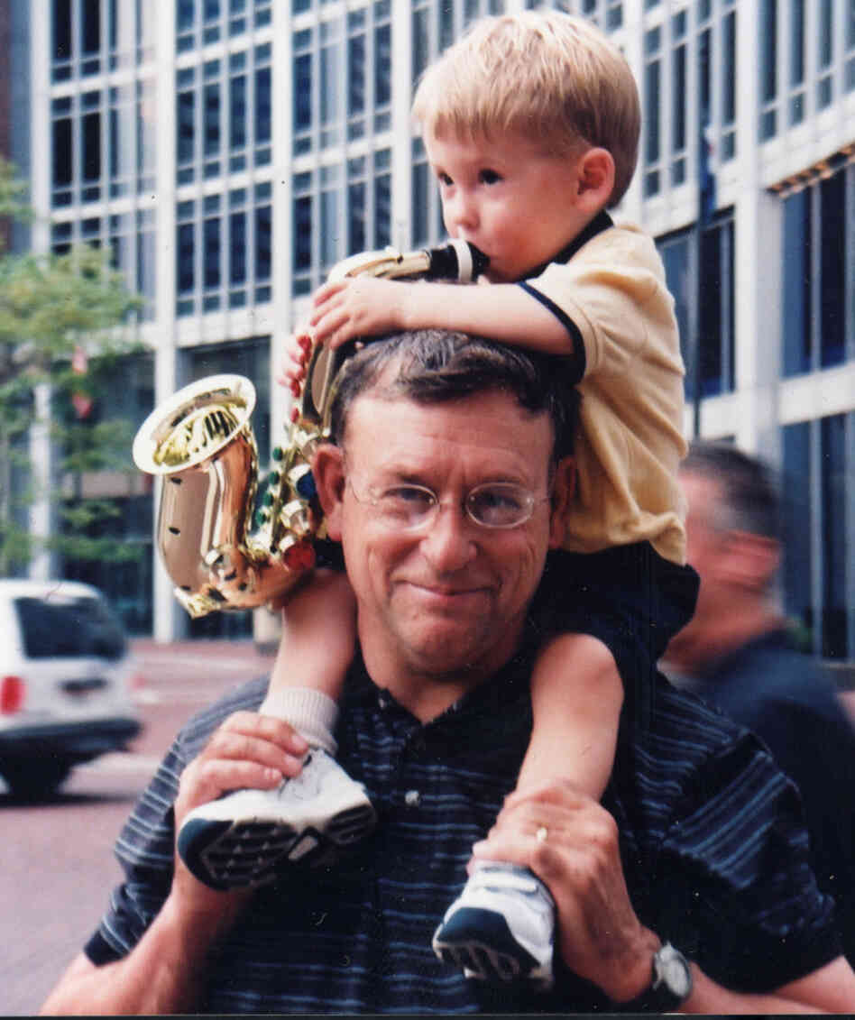Mark Vonnegut and his son, Mark Oliver