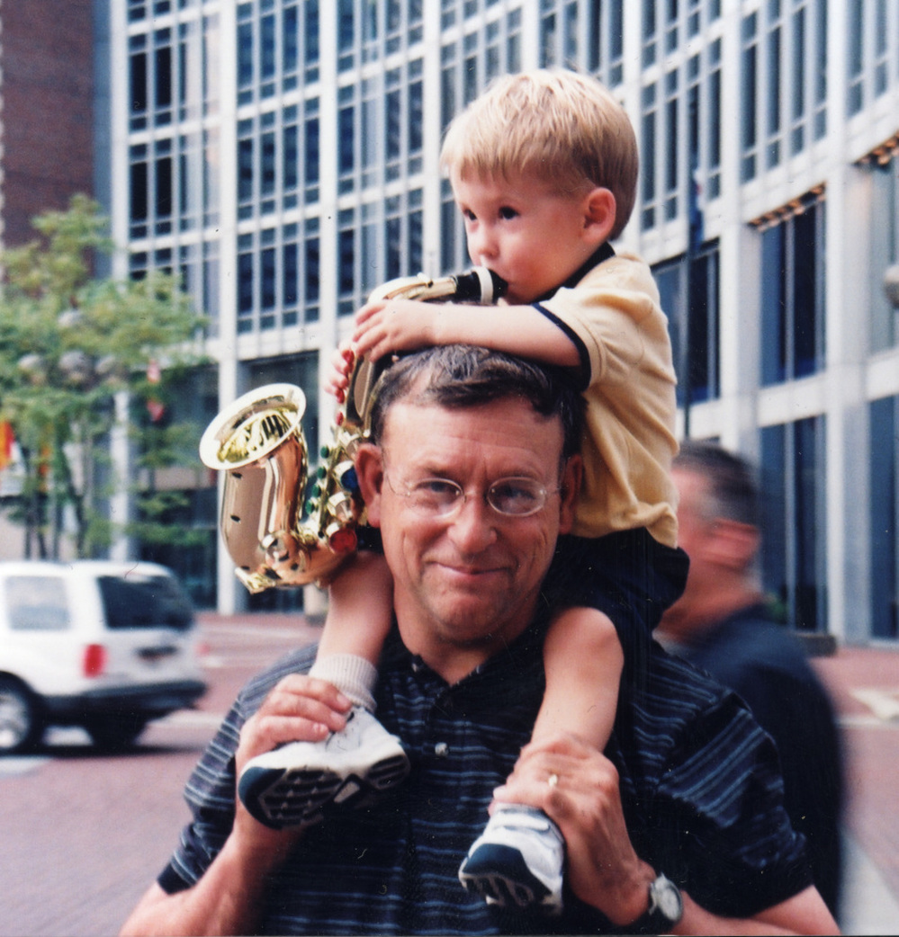 Mark Vonnegut and his son, Mark Oliver