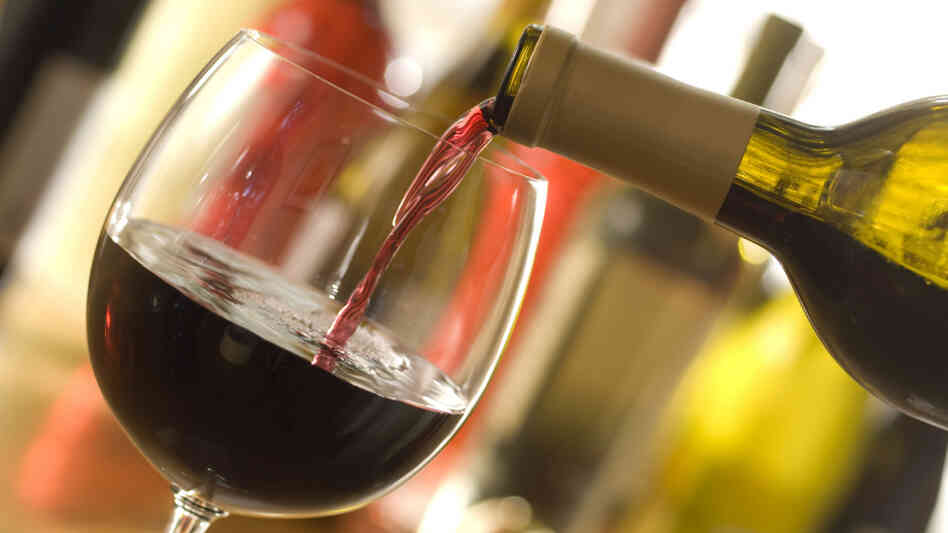 A glass of wine A glass of wine