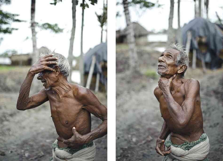 Satish Sarkar, an 89-year-old fisherman, started fishing at age 9. "The tiger came from nowhere and attacked me," he told the photographer. "I caught the neck of the tiger and wrestled with it in the water for 20 minutes and I survived"