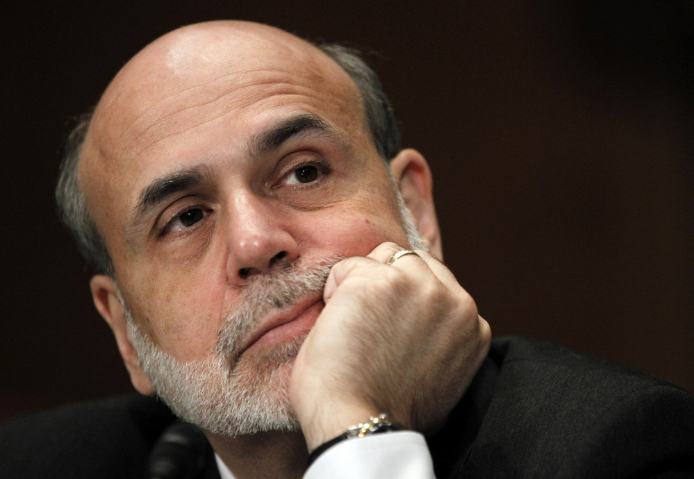 Federal Reserve Chairman Ben Bernanke appears on Capitol Hill in September.