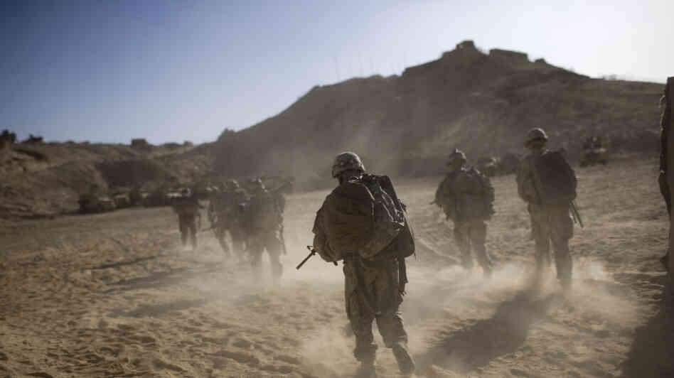 US soldiers on patrol in Kandahar. US soldiers on patrol in Kandahar.