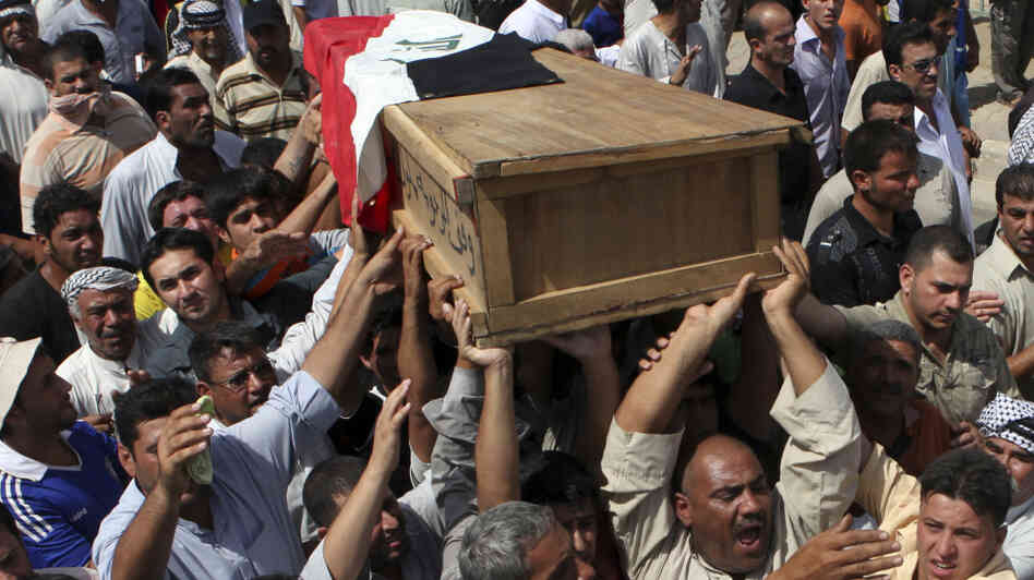 The funeral of Iraqi journalist Riyadh al-Sarai The funeral of Iraqi journalist Riyadh al-Sarai