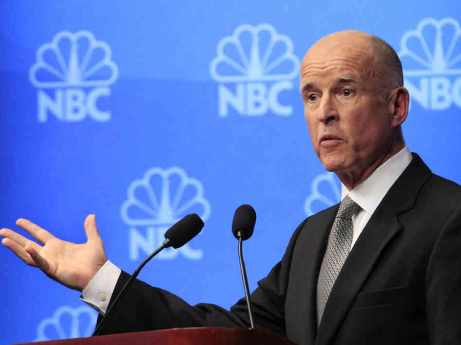 Jerry Brown, Democratic candidate for governor in California; Oct. 12, 2010. Jerry Brown, Democratic candidate for governor in California; Oct. 12, 2010.