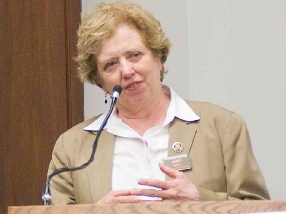 Rep. Mary Jo Kilroy (D-OH) speaks at a press conference. Rep. Mary Jo Kilroy (D-OH) speaks at a press conference.