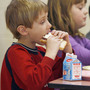 Students eat lunch at Sharon Elementary School in Vermont