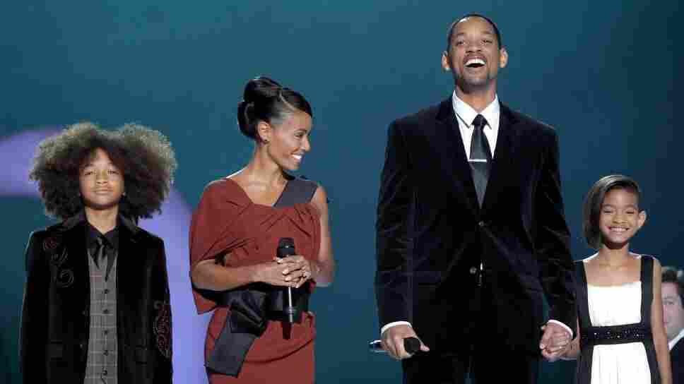 The Pinkett Smith family, on stage The Pinkett Smith family, on stage