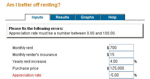 Rent Buy Calculator