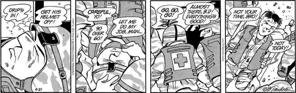 B.D. loses a leg in Fallujah.