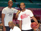 Writer Darren Sands poses with friends after a game of basketball. Writer Darren Sands poses with friends after a game of basketball.