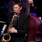 Virginia Mayhew and bassist Harvie S perform at the Mary Lou Williams Festival. Virginia Mayhew and bassist Harvie S perform at the Mary Lou Williams Festival.