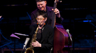 Virginia Mayhew and bassist Harvie S perform at the Mary Lou Williams Festival. Virginia Mayhew and bassist Harvie S perform at the Mary Lou Williams Festival.