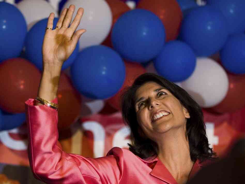 Nikki Haley waves to supporters Nikki Haley waves to supporters
