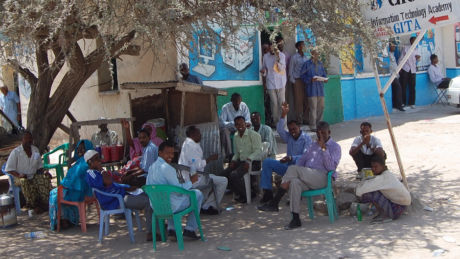 The contrast between Mogadishu and the Somaliland capital of Hargeisa is striking. In  Hargeisa, people wave at foreigners, but in Mogadishu, foreigners are more likely to be  shot or kidnapped.