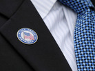 Mark Meckler wears a Tea Party pin. Mark Meckler wears a Tea Party pin.