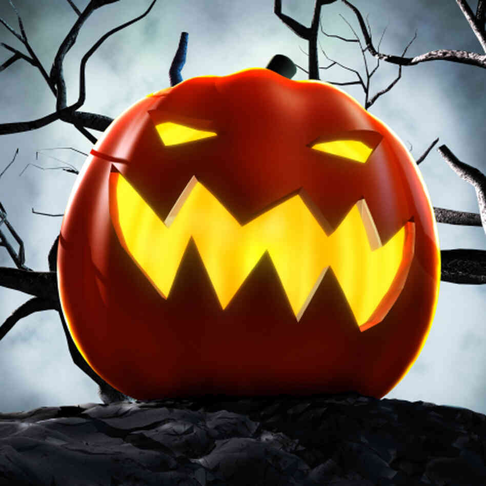 A pumpkin looking scary A pumpkin looking scary