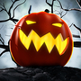 A pumpkin looking scary A pumpkin looking scary