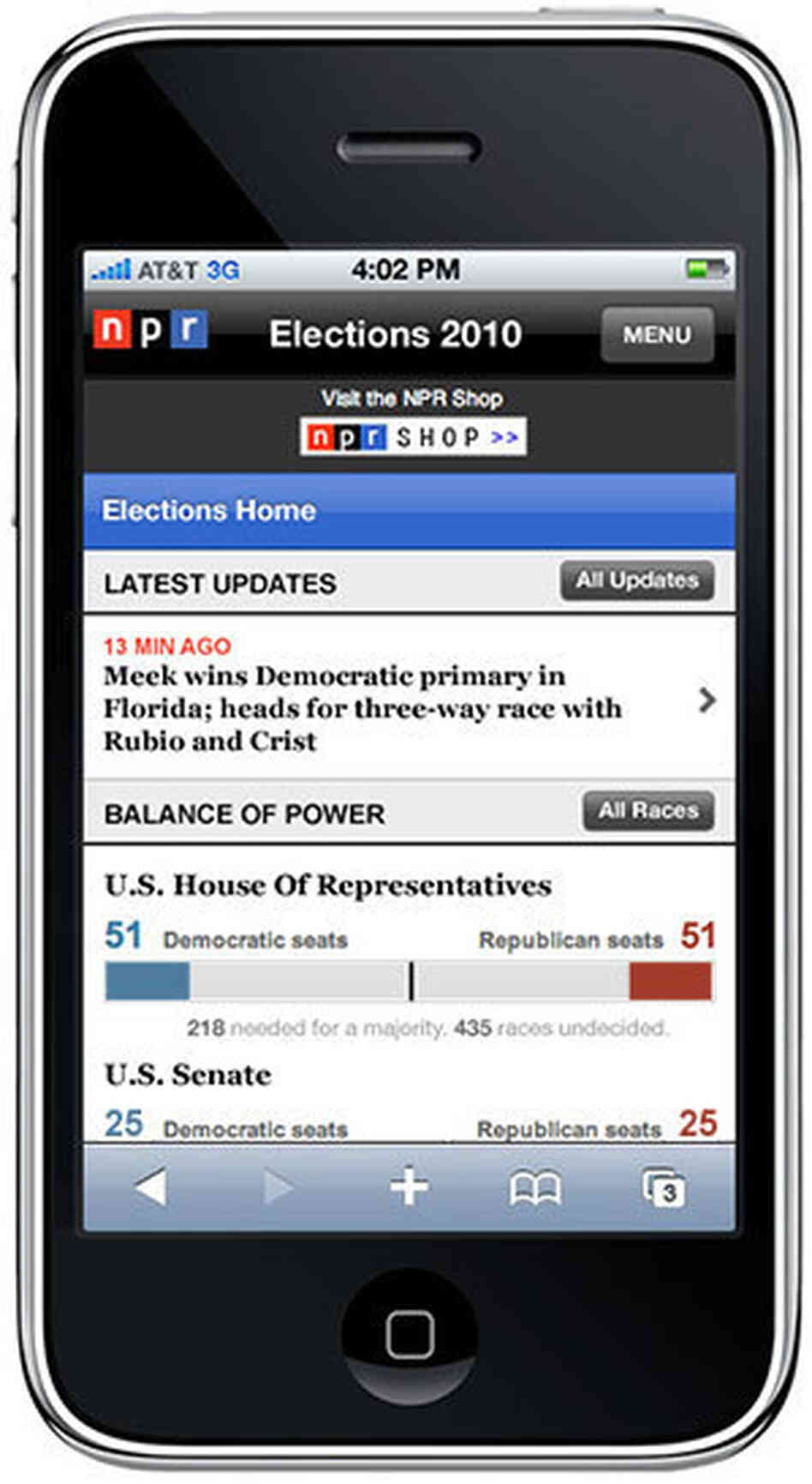 Design of the NPR.org mobile device Elections 2010 report. Design of the NPR.org mobile device Elections 2010 report.