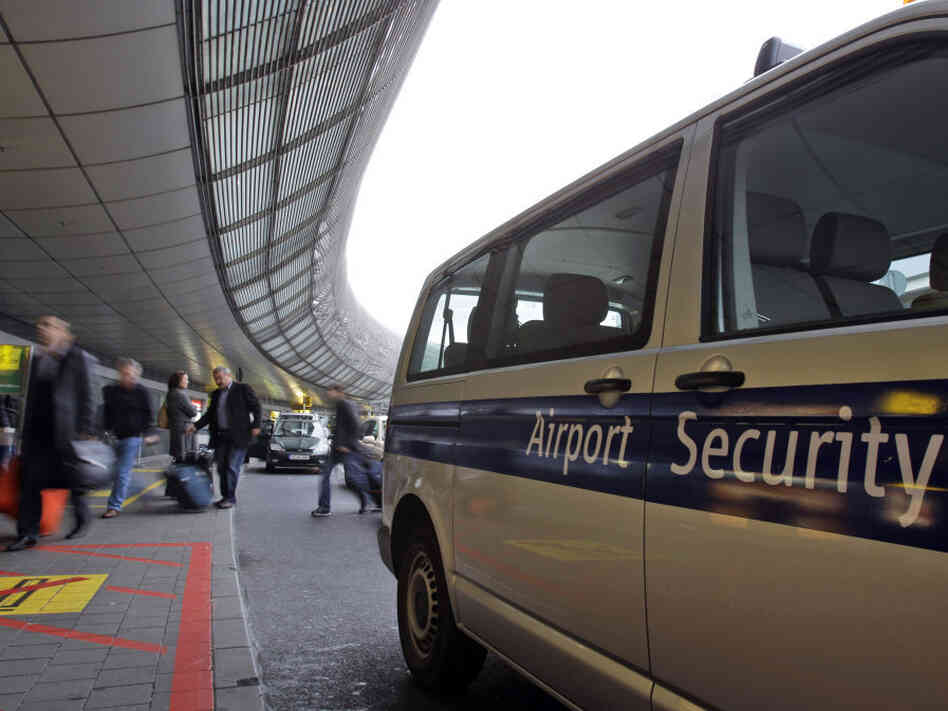 Security at airports was stepped up after the foiled bomb plot. Security at airports was stepped up after the foiled bomb plot.