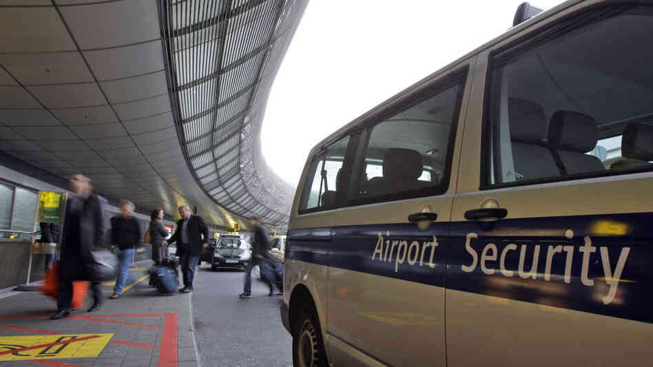 Security is in evidence at Duesseldorf International Airport in Germany on Saturday. Security is in evidence at Duesseldorf International Airport in Germany on Saturday.