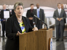 Homeland Security Secretary Janet Napolitano visits JFK Airport Homeland Security Secretary Janet Napolitano visits JFK Airport