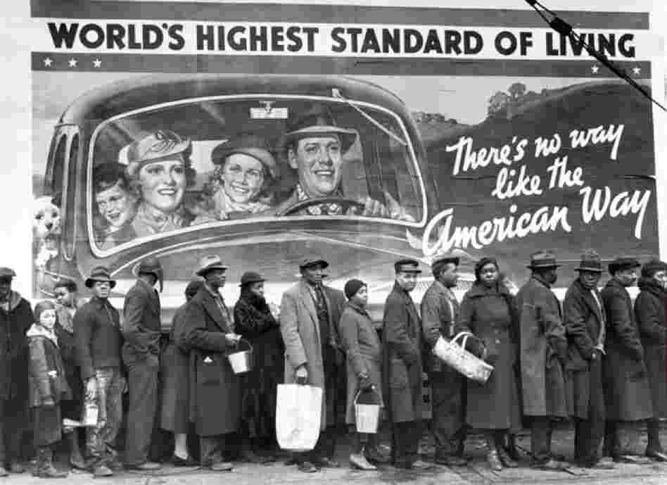 Although many had a speciality, Life's photographers were a versatile group. One of the founding four, Margaret Bourke-White's work showed that range: She shot the magazine's first cover, a minimalist architectural view of Fort Peck Dam. But she also caught the intimate details of the lives of those who built it. My preference is for these more personal photographs: the Louisville bread ...