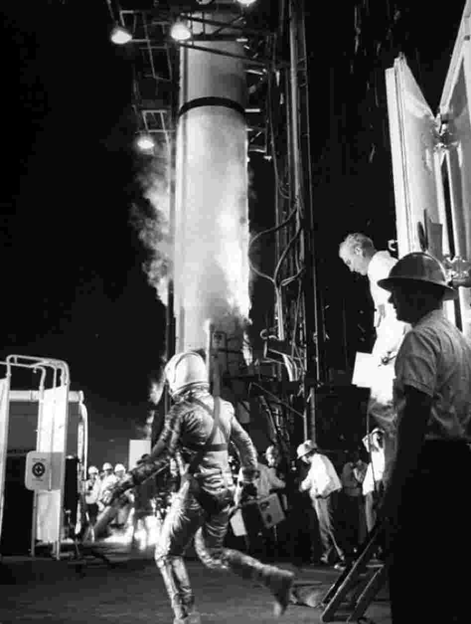 Life exclusively owned the personal stories of the Mercury, Gemini and Apollo astronauts. Ralph Morse was there at the beginning to take this photograph of Alan Shepard on his way to becoming the first American in space; he was also there the first time John Glenn orbited the earth. Fla., 1961 