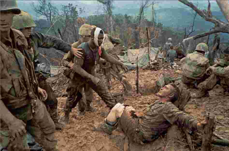 Larry started out in the darkroom, and early in his career became expert in the exacting skill of photographing the paintings of the old masters and the art collections of Europe. What he learned he took to his own photography for there is a painterly quality in his work.  Much of that work is at war, and in Vietnam he produced the first icon of war in color.U.S. Marine gunnery Sgt. Jeremiah P...