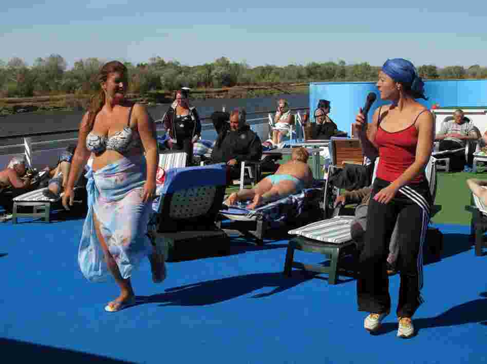 A variety of activities are offered onboard, including dance lessons.