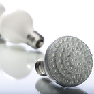 LED bulb compares against an incandescent and compact fluorescent light bulb. LED bulb compares against an incandescent and compact fluorescent light bulb.
