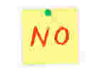 A post-it note that says "NO" A post-it note that says "NO"