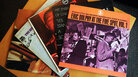 A collage of records. A collage of records.