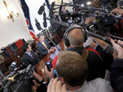 John Boehner and Eric Cantor are surrounded by cameras Wednesday on Capitol Hill. John Boehner and Eric Cantor are surrounded by cameras Wednesday on Capitol Hill.