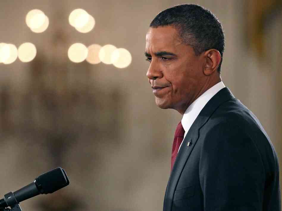 President Obama during Wednesday's news conference. President Obama during Wednesday's news conference.