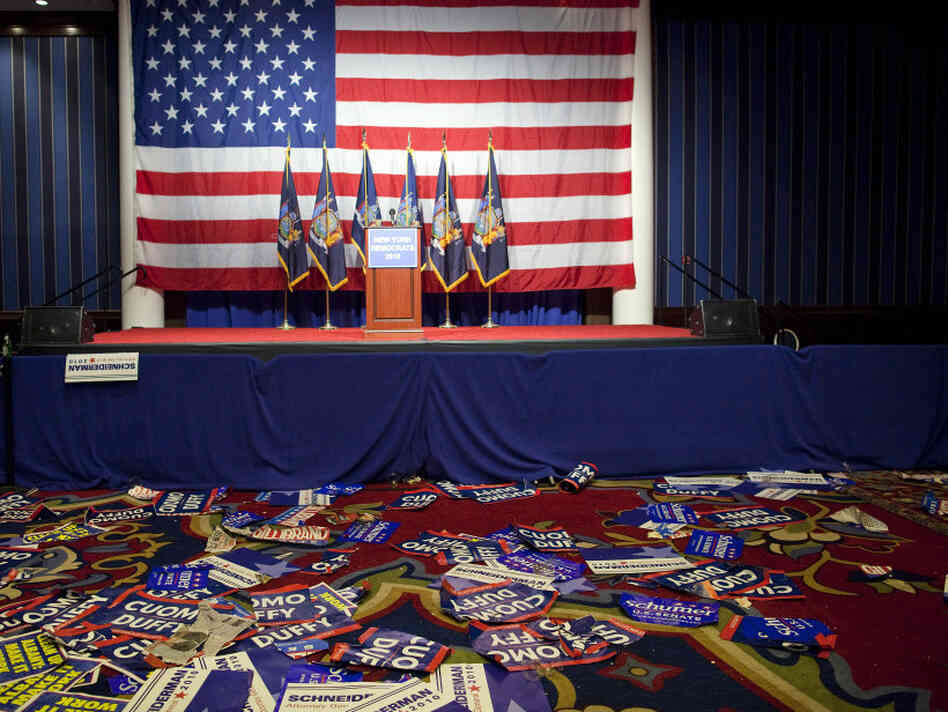 New York, Nov. 2: The scene after the Election Night victory party of Democrat Andrew Cuomo. New York, Nov. 2: The scene after the Election Night victory party of Democrat Andrew Cuomo.