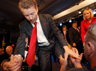Rand Paul greets supporters during an election night party. Rand Paul greets supporters during an election night party.