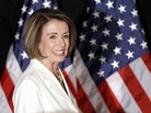 Pelosi with flags Pelosi with flags