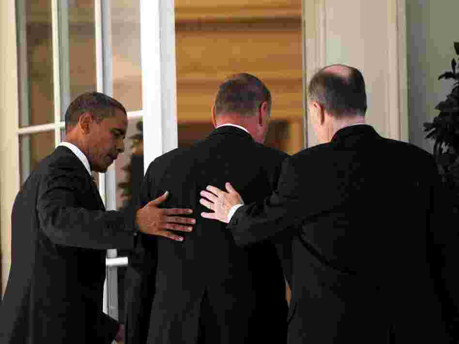 President Obama with National Security Adviser James Jones and his replacement, Tom Donilon. President Obama with National Security Adviser James Jones and his replacement, Tom Donilon.