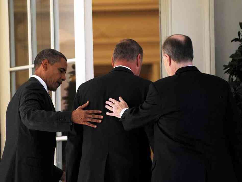 President Obama with National Security Adviser James Jones and his replacement, Tom Donilon. President Obama with National Security Adviser James Jones and his replacement, Tom Donilon.