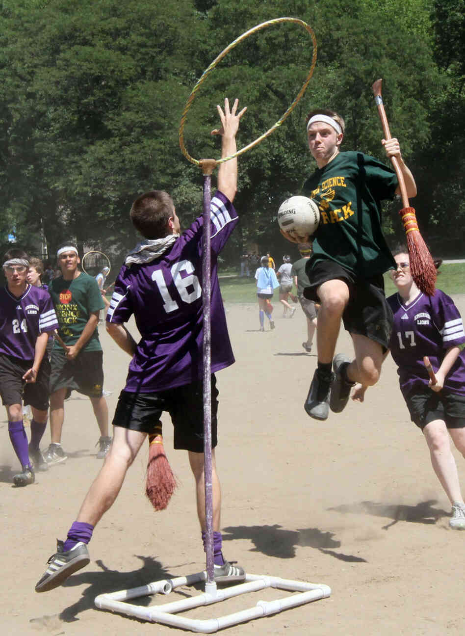 A game of quidditch. Tina Fineberg/AP