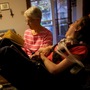 Olivia Welter's mom, Tamara, reads to her in the family's living room in Lincoln, Ill. Olivia Welter's mom, Tamara, reads to her in the family's living room in Lincoln, Ill.