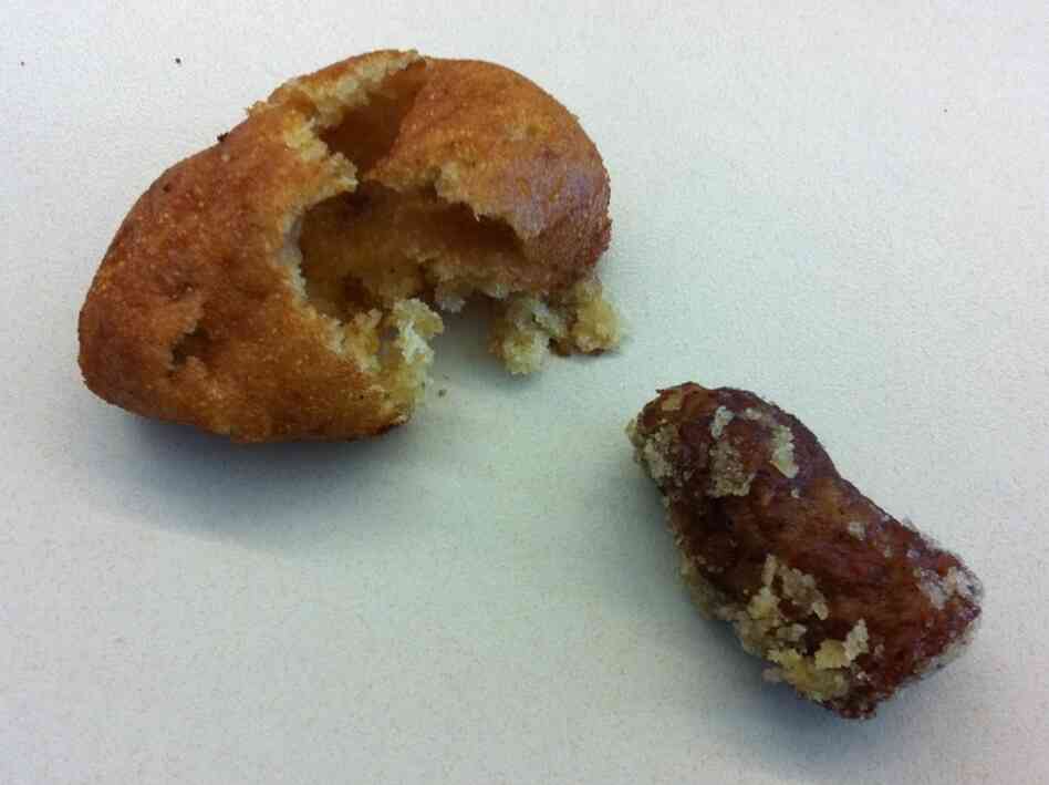 Pancake bite, dissected. Pancake bite, dissected.